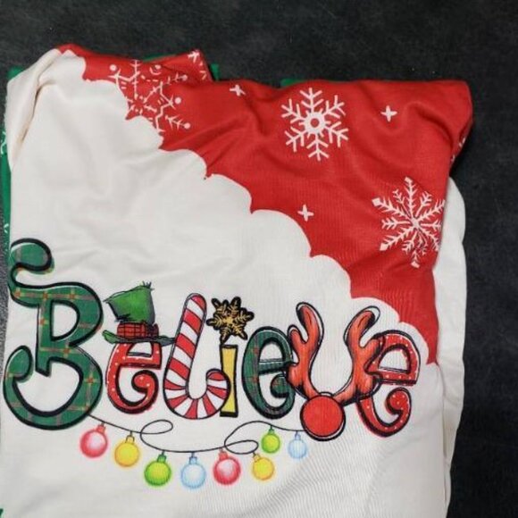 Christmas Sweatshirts for Women Believe Christmas Pullover SIZE MED - Picture 3 of 4